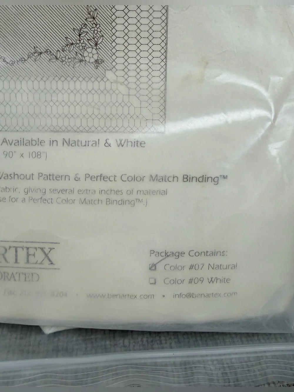 Benartex Pre-Printed Wholecloth Quilt Top #782 Garden Bouquet Natural White VTG